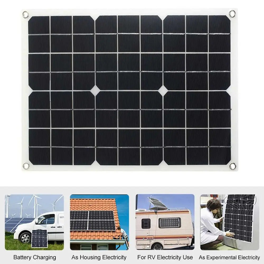 18V Solar Power Panels 18W Monocrystalline Silicon Solar Panel Economical Battery Cost for Car Use-5