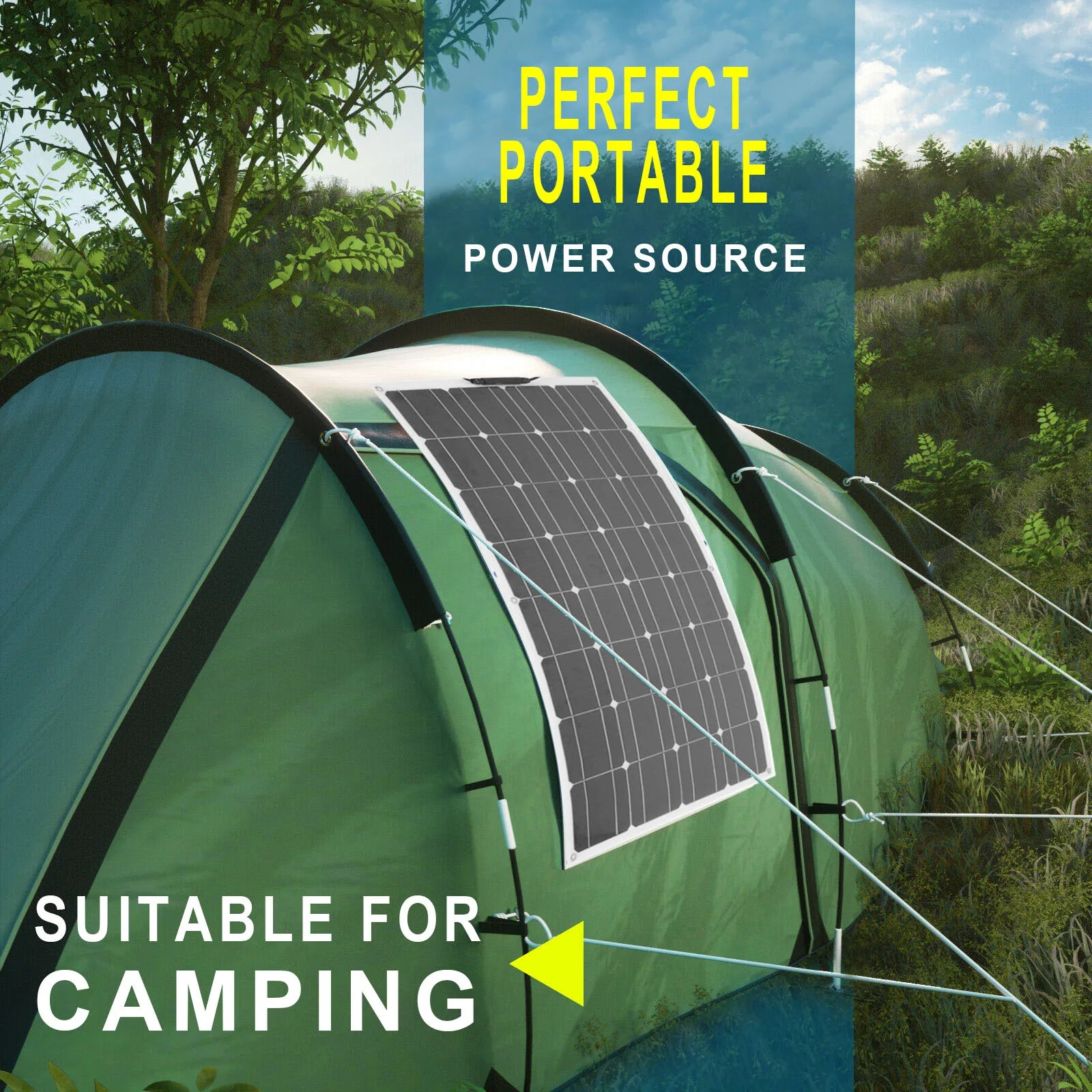 Factory Direct Supply 100W Mono Flexible Solar Panel for Camping for Outdoor Adventures-5