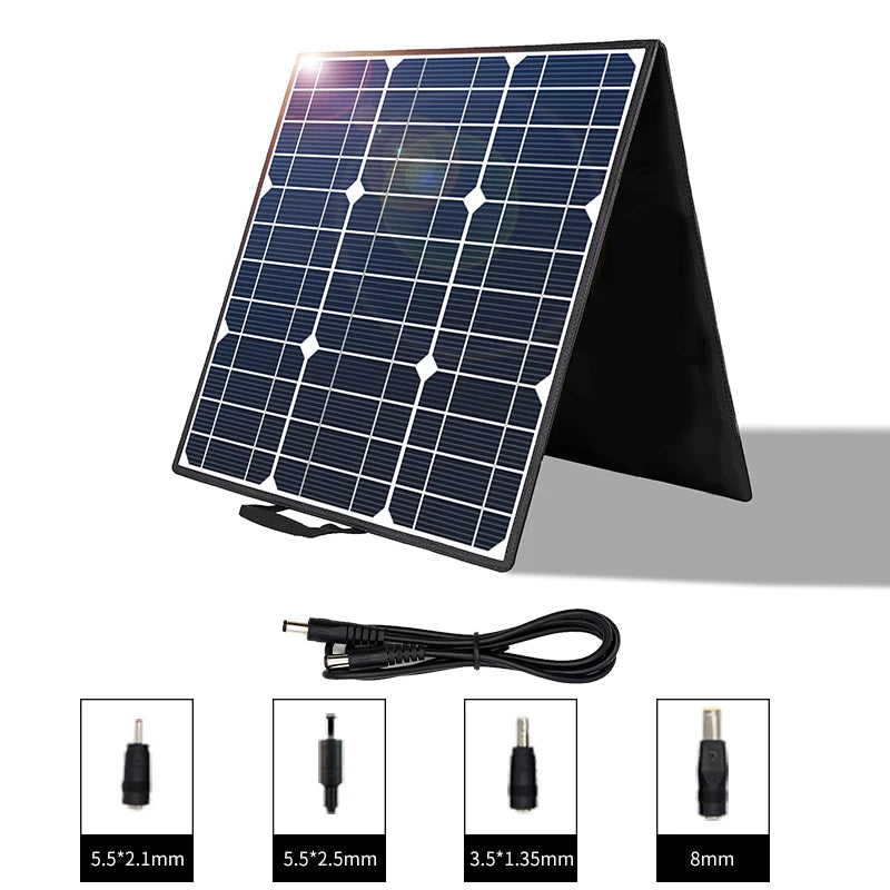 Free Shipping USA Warehouse Delivery FF Flashfish 18V 50W Watt Folding Foldable Portable Solar Panels for Outdoor Camping-5