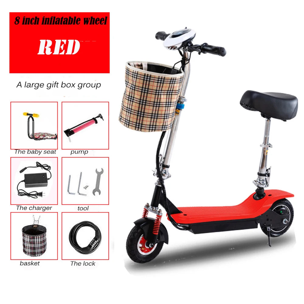 Electric Two-wheel Scooter for Adults & Kids Foldable 36V 250-300W with 20-25km Range-1