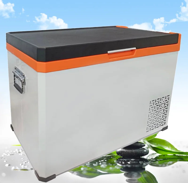 Dual-Zone Solar Powered 12V 24V ABS Material Refrirator Freezer with Compressor for Home or Remote Areas-4