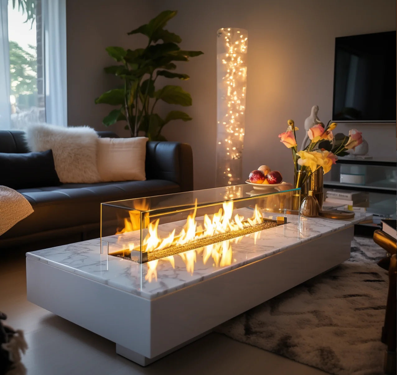 Hot Sale 72 Inches Indoor Ethanol Fire Place-0