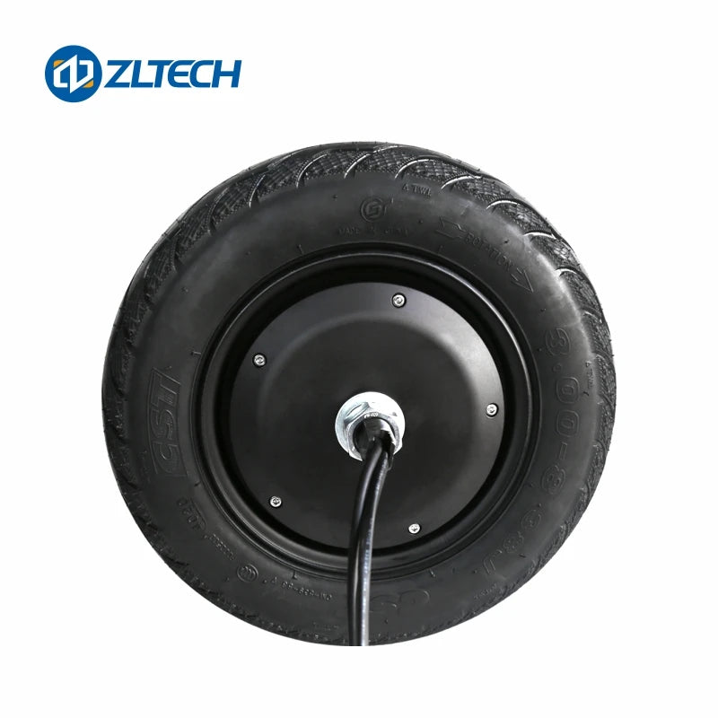 ZLTECH 14inch 48V 150RPM 800W 300kg IP65 Waterproof BLDC Wheel Hub Servo Motor with Rubber Pneumatic Tyre for Agricultural Robot-0