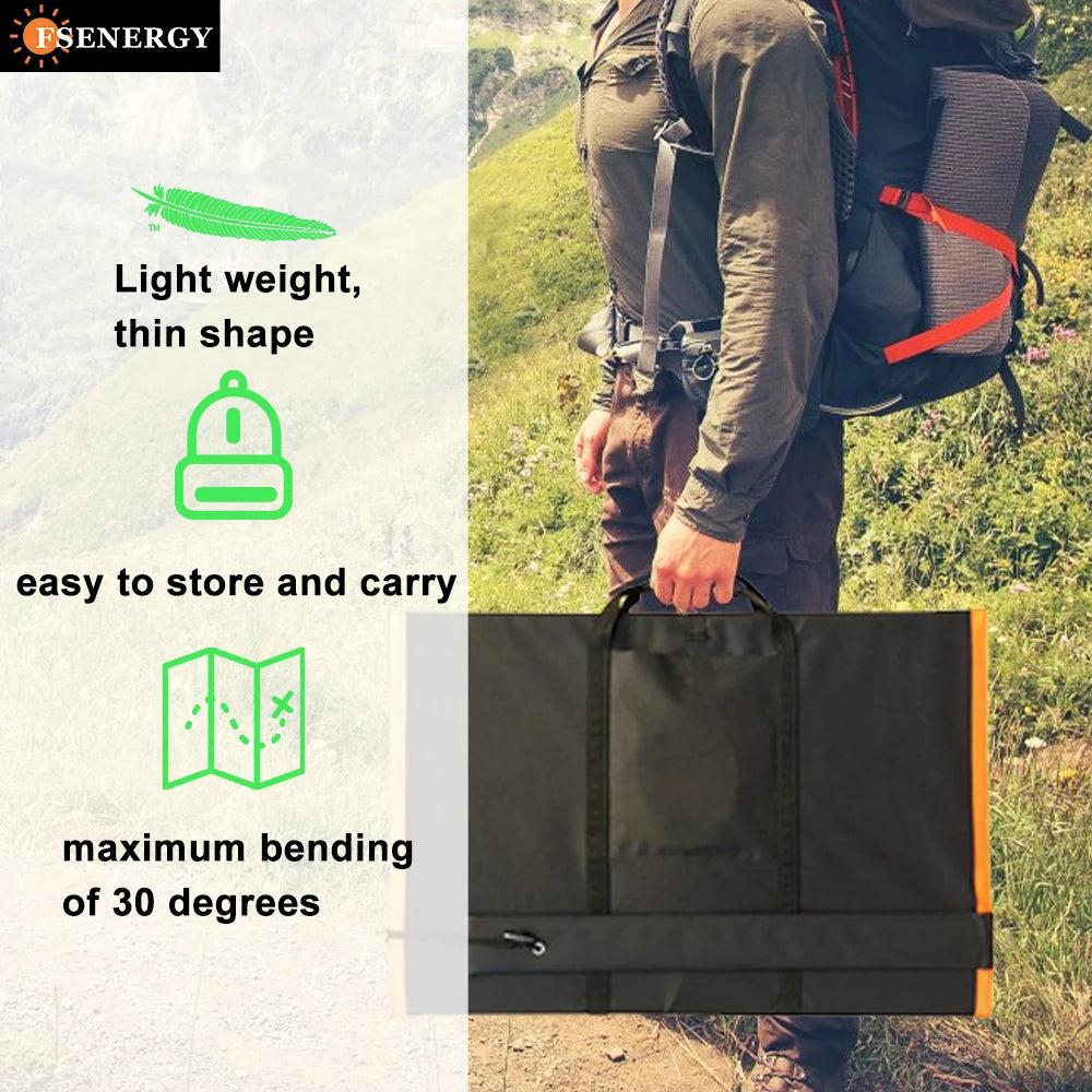 Foldable 400W 350W 200W USB Solar Panel Charr High Conversion Single Crystal Chip OEM Power PERC Type 60W Single Mono Crystal-4