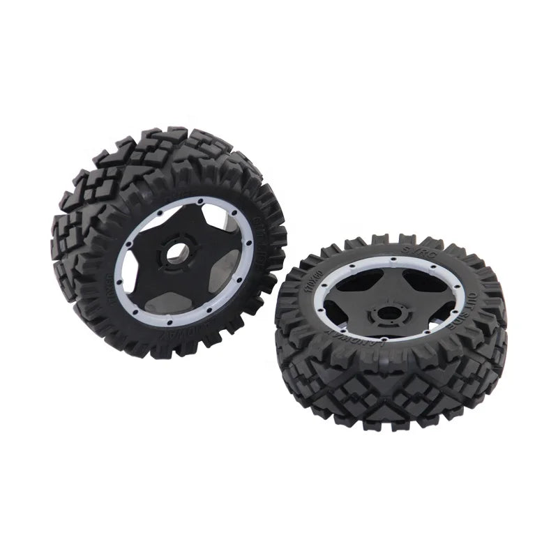 2pcs SY ROVAN Front Tires & Wheels Spare Parts for 1/5 SY HPI KM BAJA 5B RC Car Parts-1