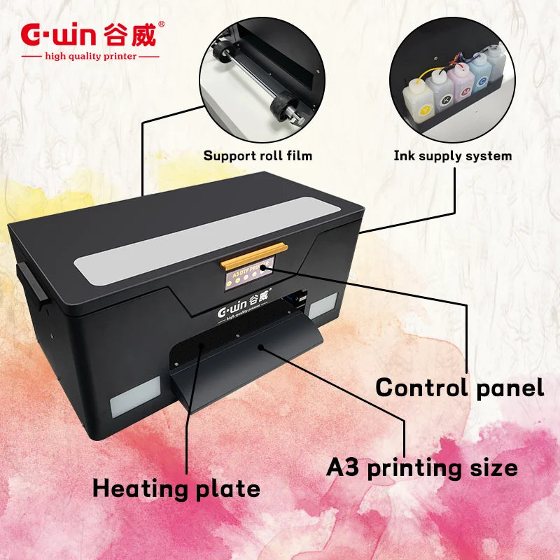 Gwin X300 Mini A3 13inch DTF Printer with Easy-to-Operate White Ink Circulation System Clothes Cloth CMYKW Ink 1-Year Warranty-3