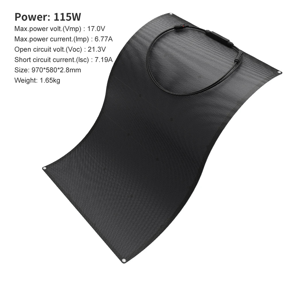 115 Watt 17 Volt HPBC Back Contact Solar Cells 25.8% High Efficiency Flexible Solar Panel No Busbar  Any Shape Can Be Customized-0