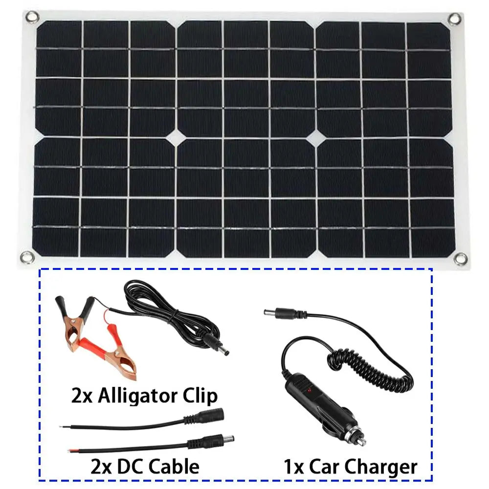 18V Solar Power Panels 18W Monocrystalline Silicon Solar Panel Economical Battery Cost for Car Use-2