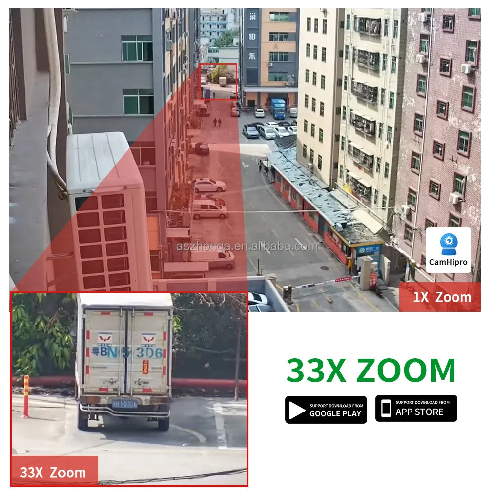 80W 40AH Battery Solar Panel HD 5MP/8MP 33X ZOOM Security IP Camera Wireless 4G SIM Card Outdoor PTZ CCTV Surveillance Cam CamHi-2