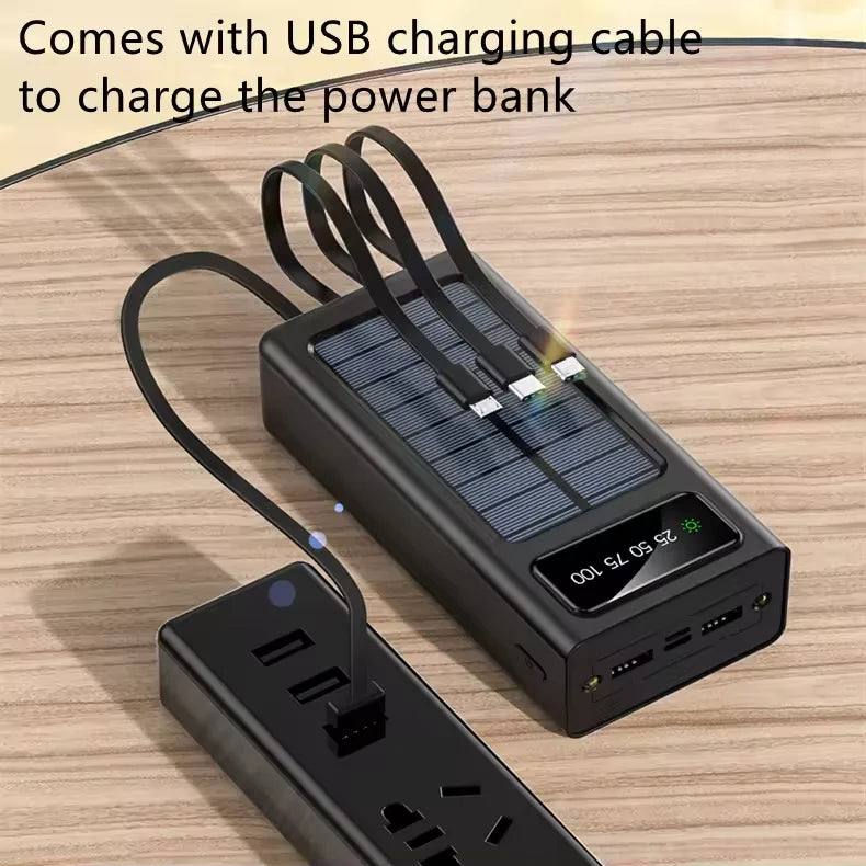 Wholesale Charger Travel Powerbank Led Solar Power Bank Portable 30000mah Power Bank Solar-4