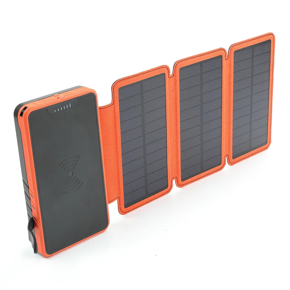 New Product Ideas 2025 Electronics Portable Foldable Solar Panel Large Capacity 20000mAh Wireless Charging Solar Power Bank-6