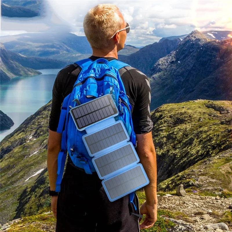 Best Price Portable 20000mAh Solar Charging Folding Panel Mobile Phone External Battery XN-820W Wireless Charger Power Bank-5