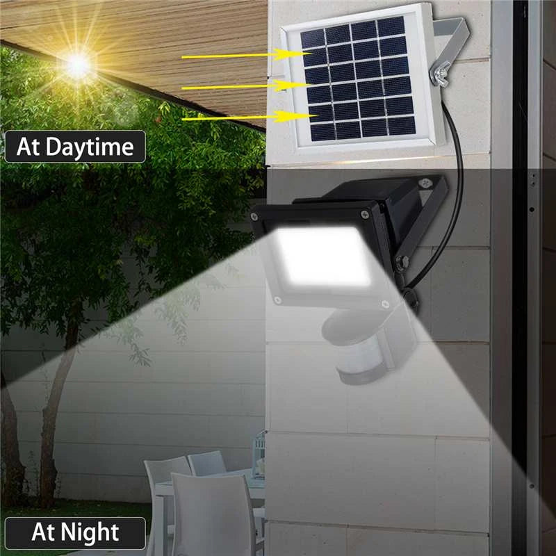 LED Flood Light Solar Panel with 3 Meters Cable Wire Motion Induction Sensor Garden Lights Container Emergency Lamp-3