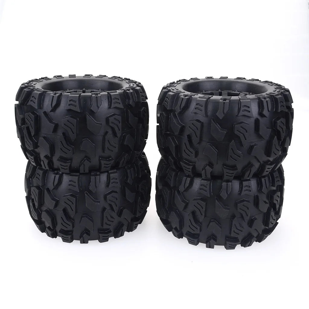 4PCS 125Mm 1/10 Monster Truck Tire & Wheel Hex 12Mm for Tamiya Kyosho HPI HSP Savage XS TM Flux LRP-5
