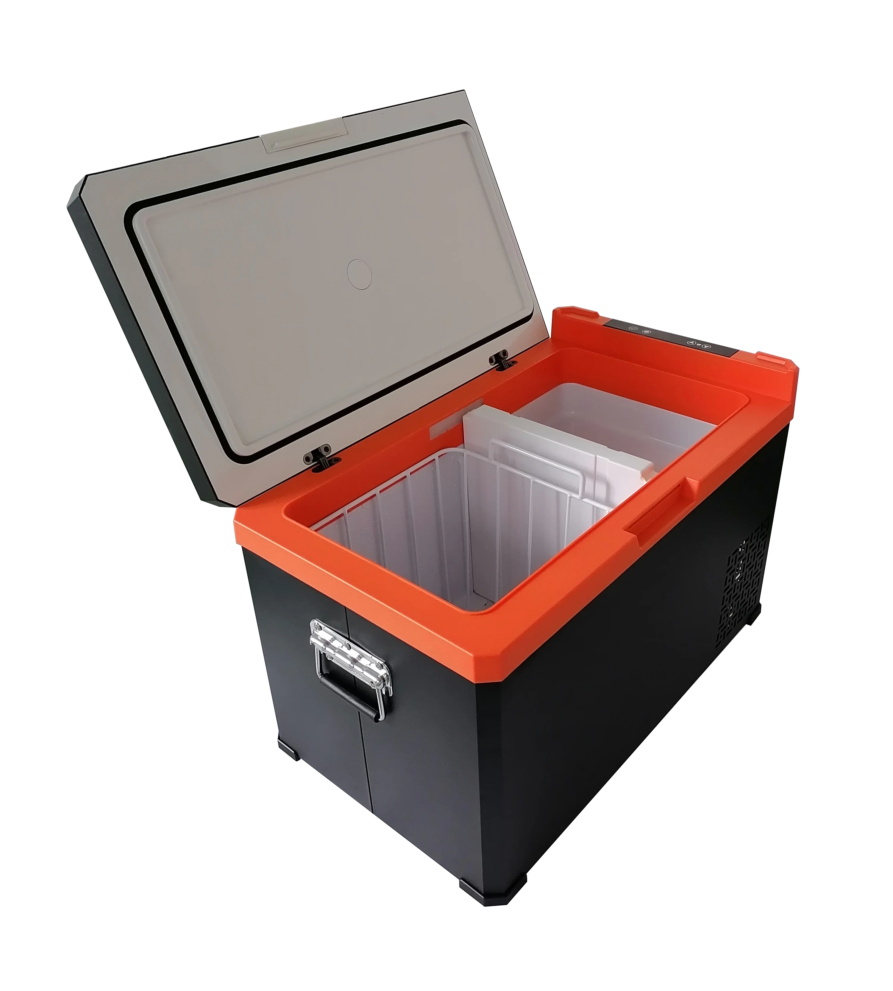 Dual-Zone Solar Powered 12V 24V ABS Material Refrirator Freezer with Compressor for Home or Remote Areas-5