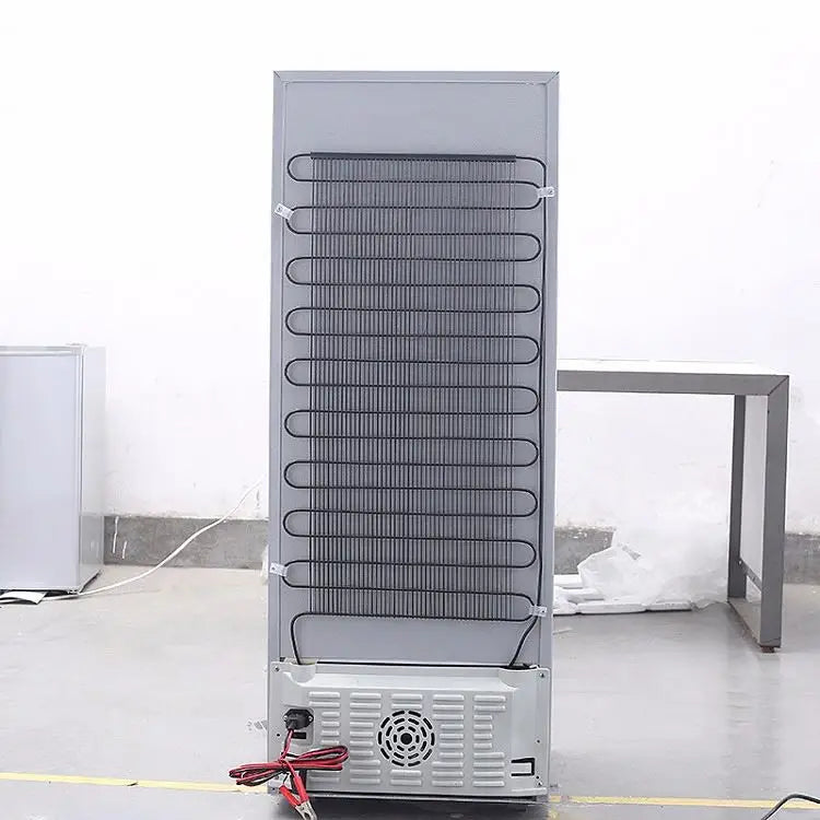Single Double Door 12V 24V Solar Panel Energy Powered Freezer Refrigerator Fridge Solar Portable Freezer-3