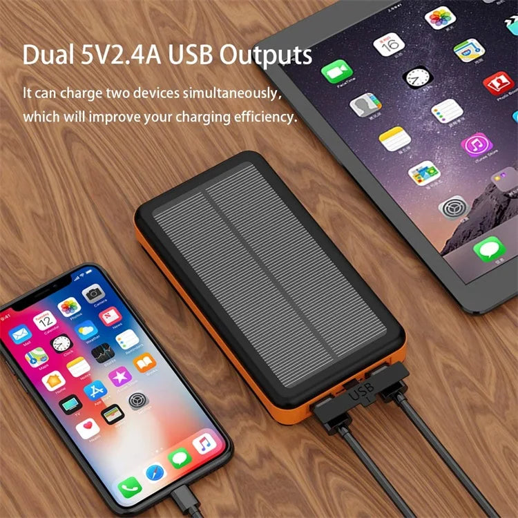 Detachable Solar Panel  Wireless Charger 20000mah Portable Power Bank Folding Camping Solar Panels-3