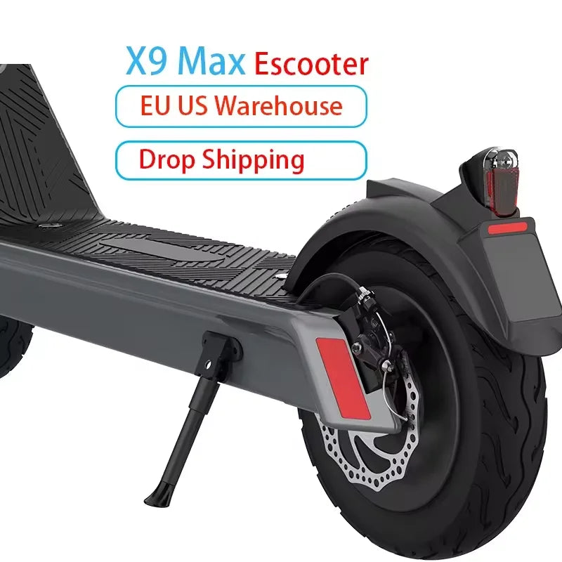 EU USA Stock HX X9 Max Scooter Electrico 10inch Ultra Wide Tubeless Tire 40 Mph Electrical Scooter 1000 Watt Electric Scooters-0