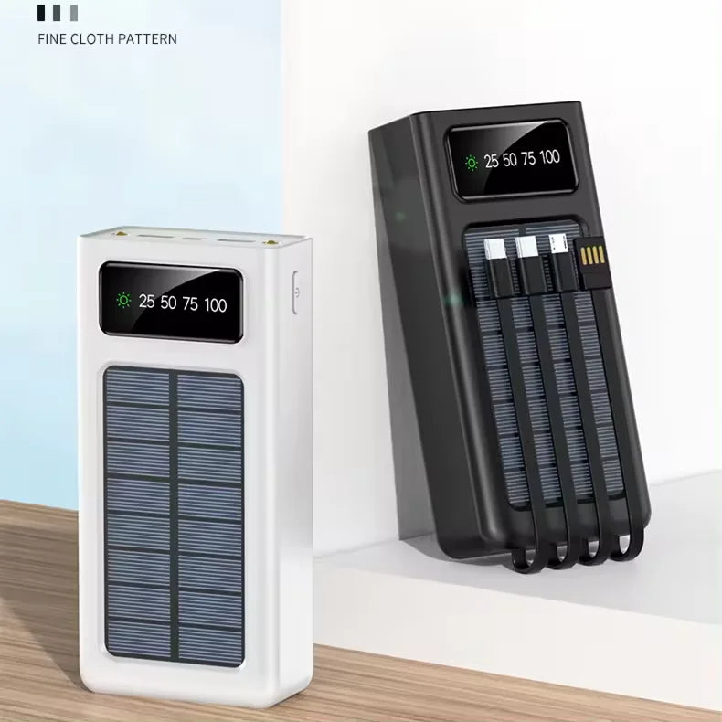 Wholesale Charger Travel Powerbank Led Solar Power Bank Portable 30000mah Power Bank Solar-2