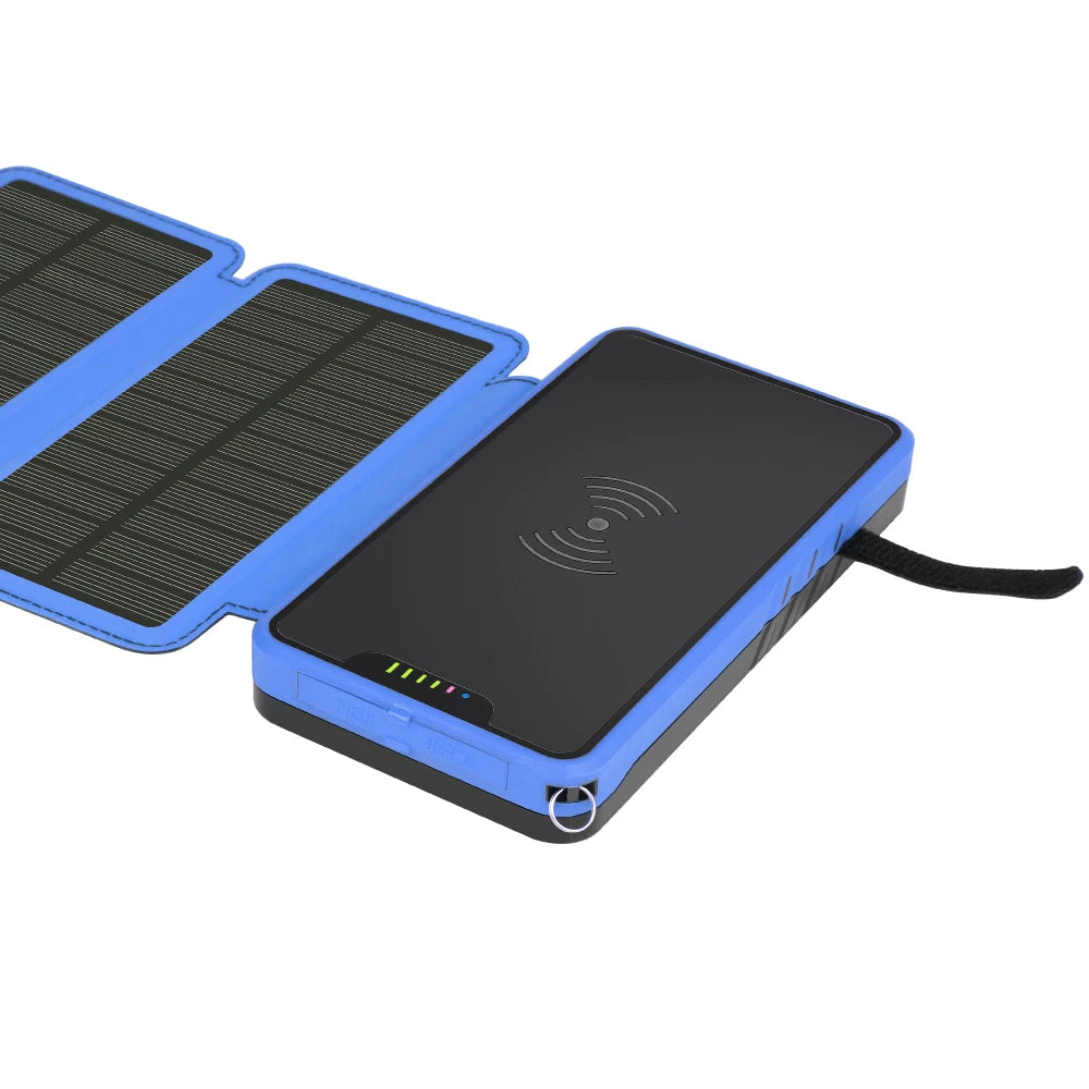 New Product Ideas 2025 Electronics Portable Foldable Solar Panel Large Capacity 20000mAh Wireless Charging Solar Power Bank-2
