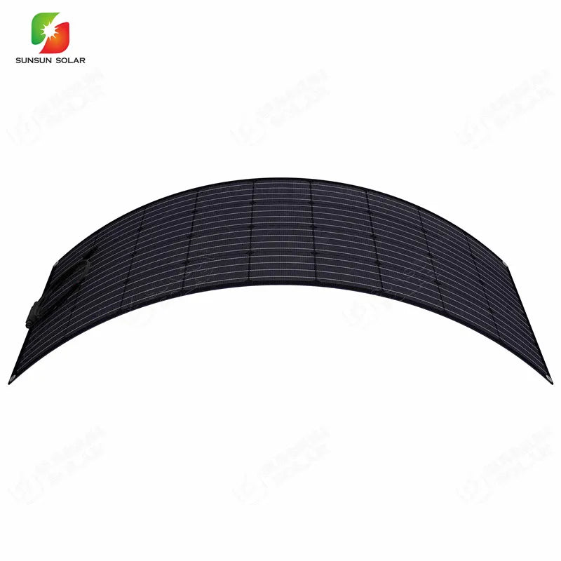 New Promotion ALL BLACK 200W 210W 18V ETFE Monocrystalline Silicon Flexible Solar Panel Semi-Flexible PV Flex Solar Panel-4