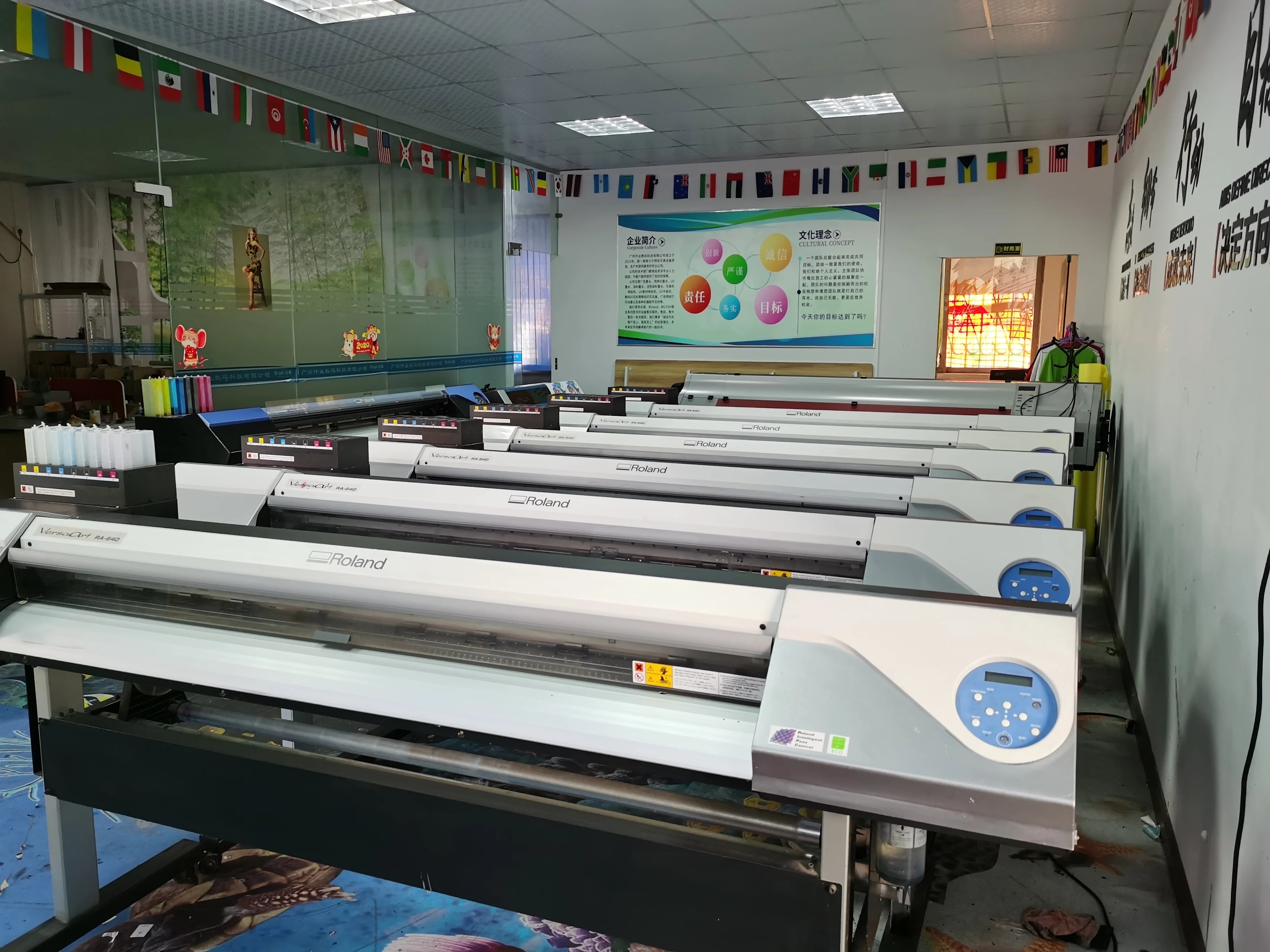 Roland Re-640 Large Format Inkjet Plotter Refurbished Eco-Solvent Sublimation Printer for Multicolor Wide Page Use-5