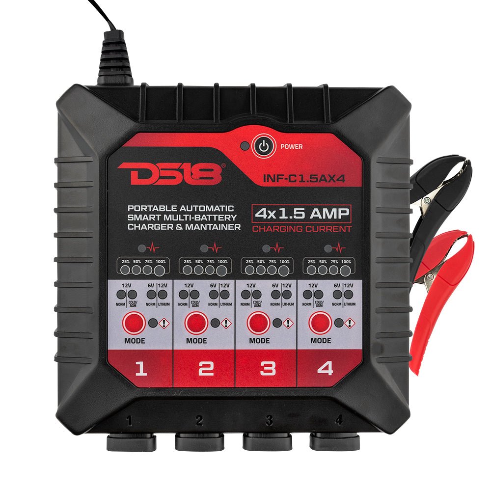 4 X 1.5 AMP Automatic Smart Lithium and AGM Battery Charger and Mainta ...