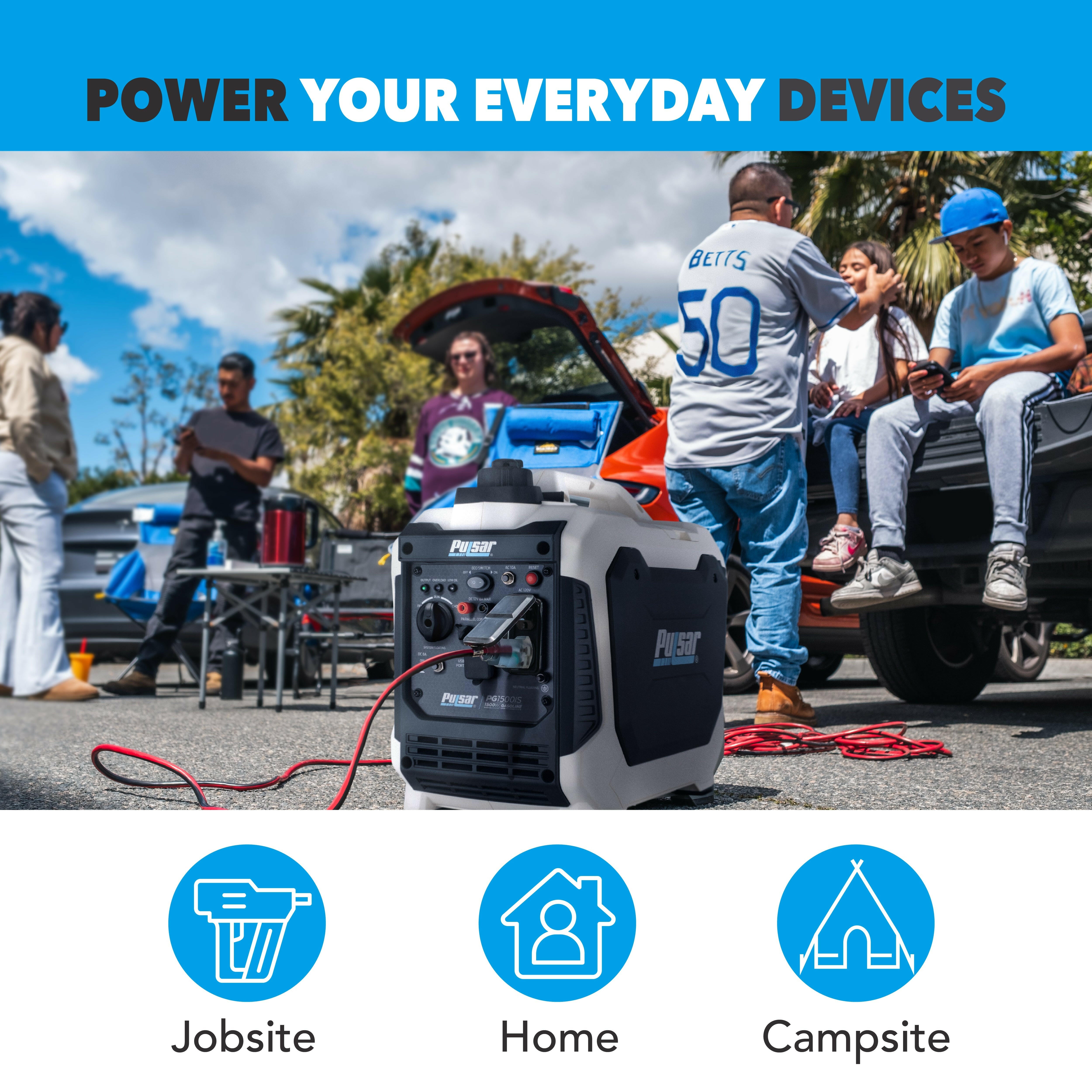 Pulsar PG1202s 1200W Peak 900W Rated Portable Gas-Powered Generator-2