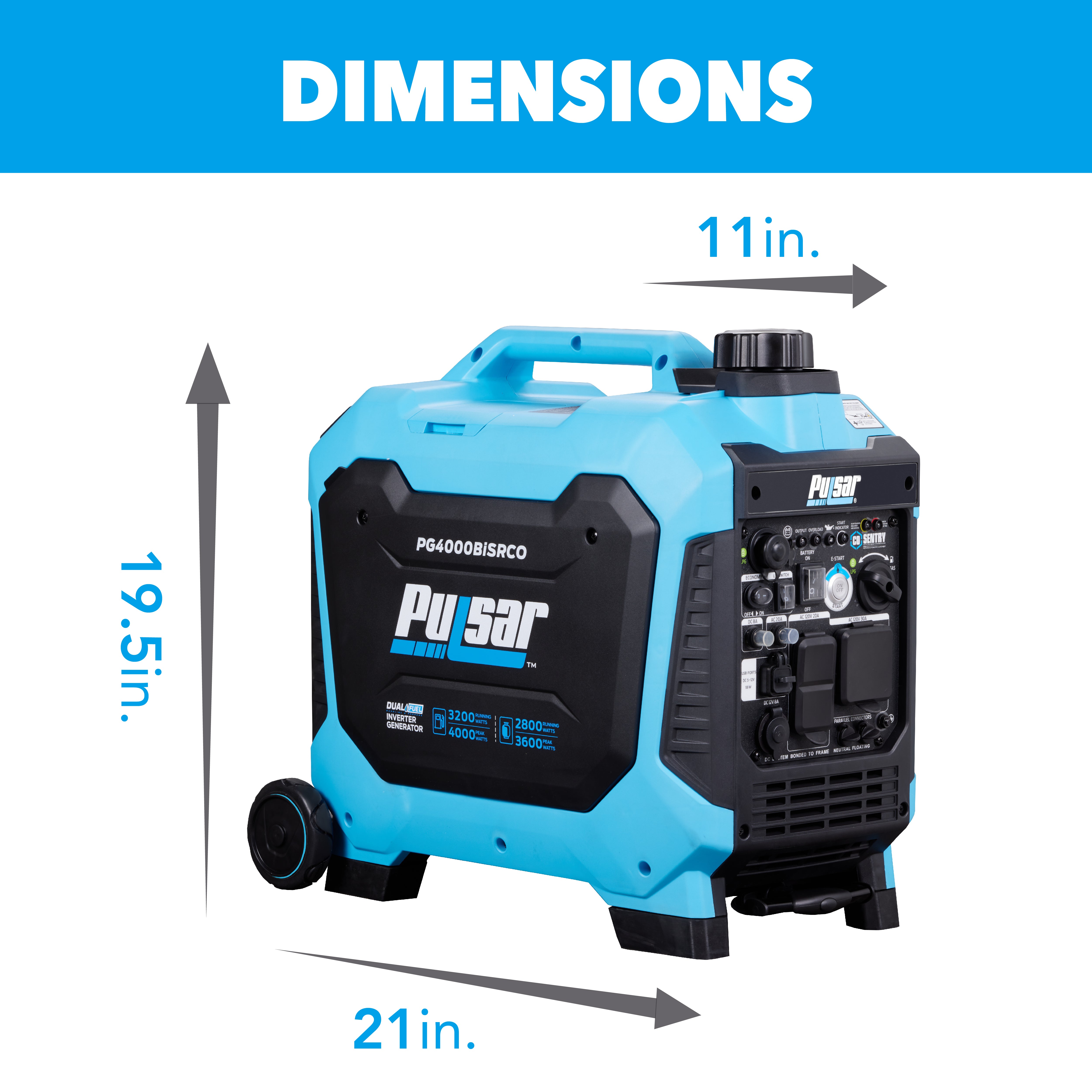 4000W Dual Fuel Inverter Generator with CO Sentry-0