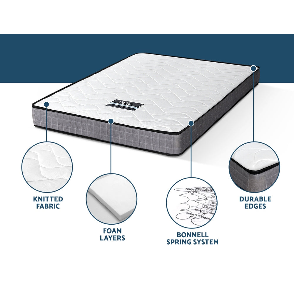 NNEDSZ Mattress Medium Firm Mattresses Tight Top Bed Bonnel Spring 13cm SINGLE-4