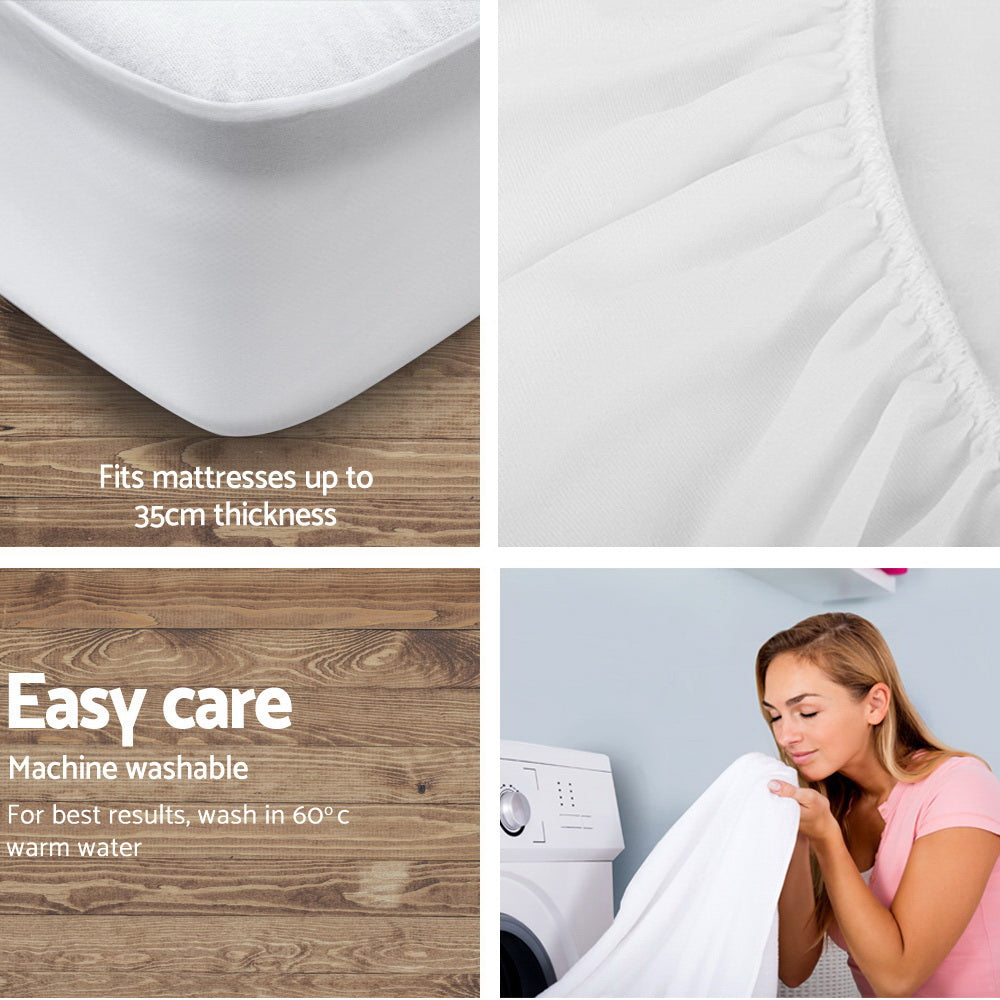 NNEDSZ Bedding Queen Size Waterproof Bamboo Mattress Protector-2