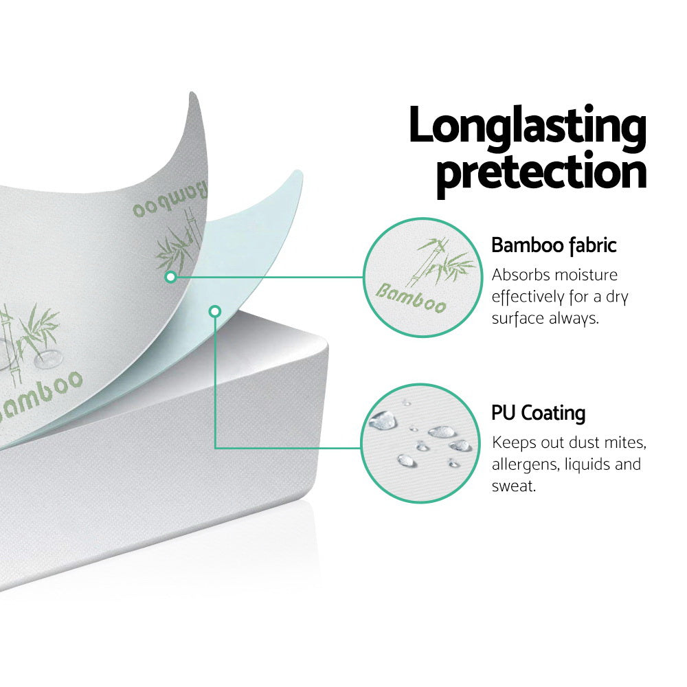 NNEDSZ Bedding Giselle Bedding Bamboo Mattress Protector Double-4
