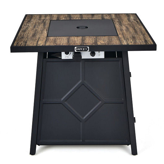 40 000 BTU 28 Inches Propane Gas Fire Pit Table With Cover-0