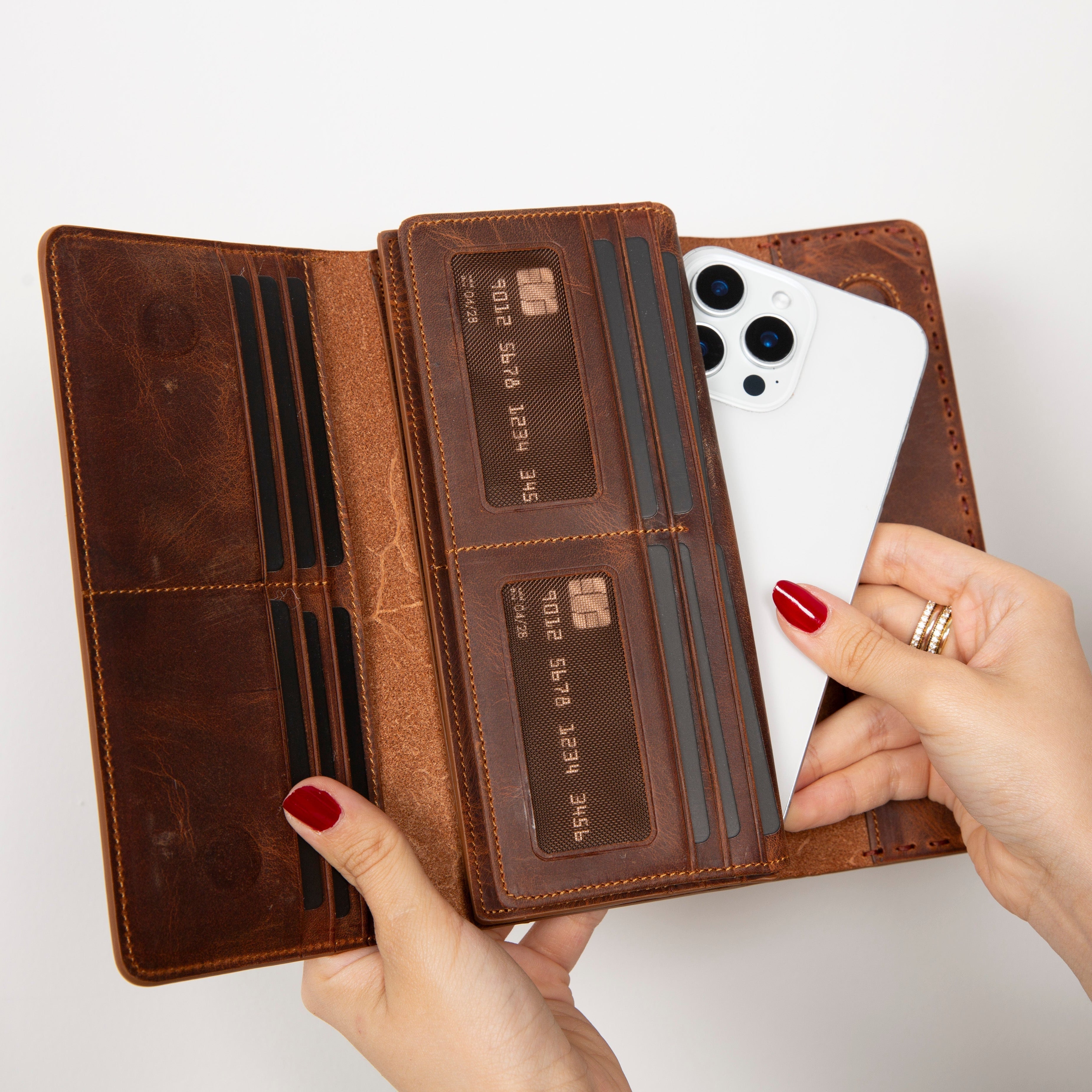Nome Leather Wallet – 16 Card Slots & Phone Holder-5