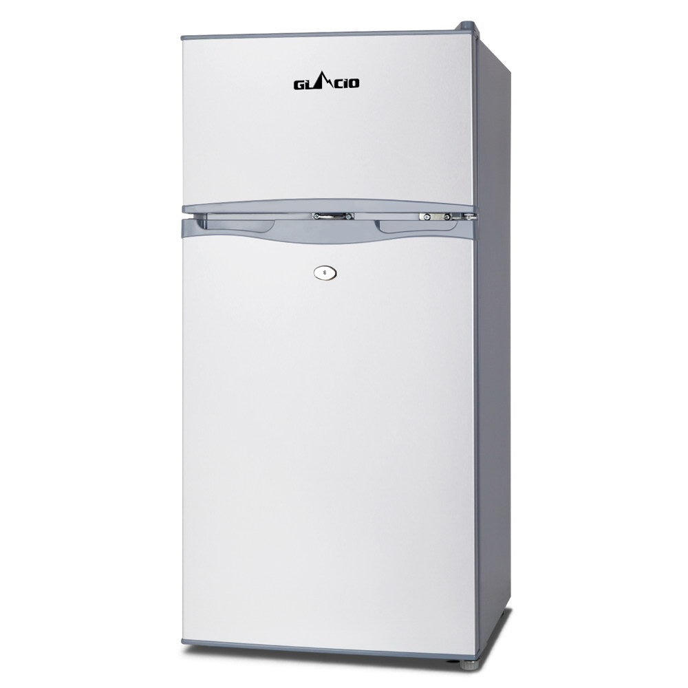 NNEDSZ 100L Portable Fridge Bar Freezer Cooler Upright 12V/24V/240V Caravan Car Silver-0