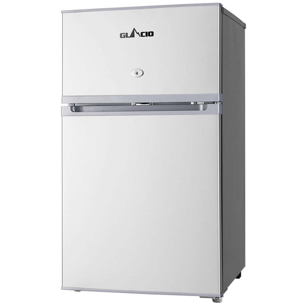 NNEDSZ 65L Portable Fridge Bar Freezer Cooler Upright 12V/24V/240V Caravan Car Silver-1