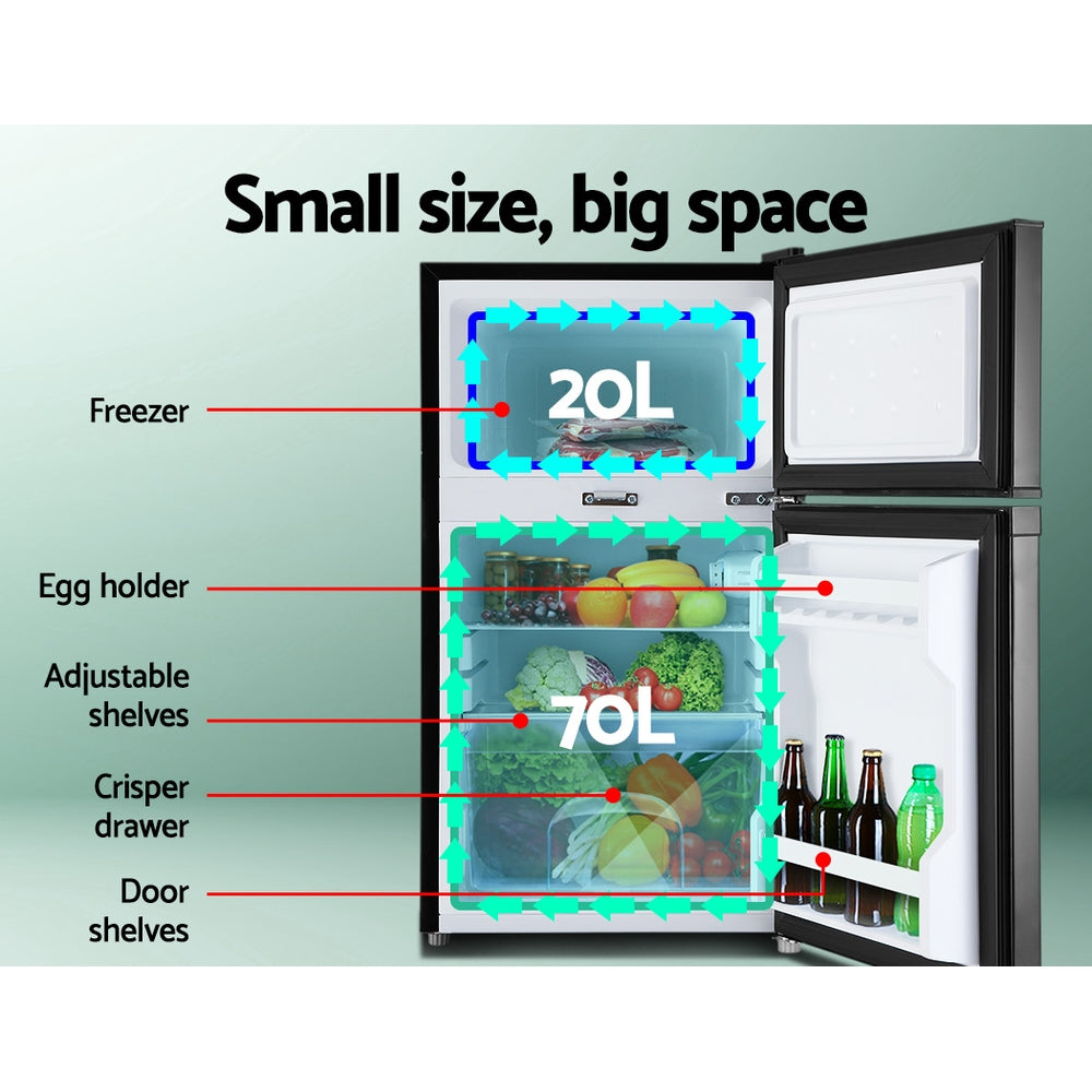 NNEDSZ 90L Portable Fridge Bar Freezer Cooler Upright 12V/24V/240V Caravan Car-3