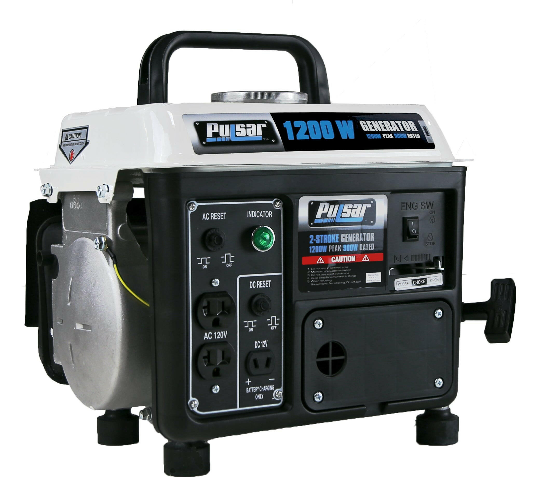 Pulsar PG1202SA 1200 Watts Portable Gasoline/Oil 2-Stroke Generator-0