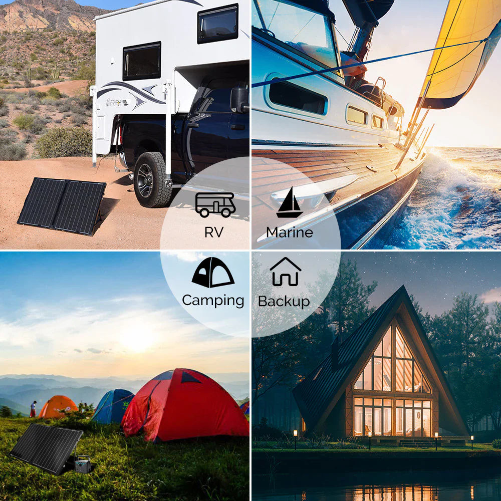 100W compact suitcase portable solar panel-1