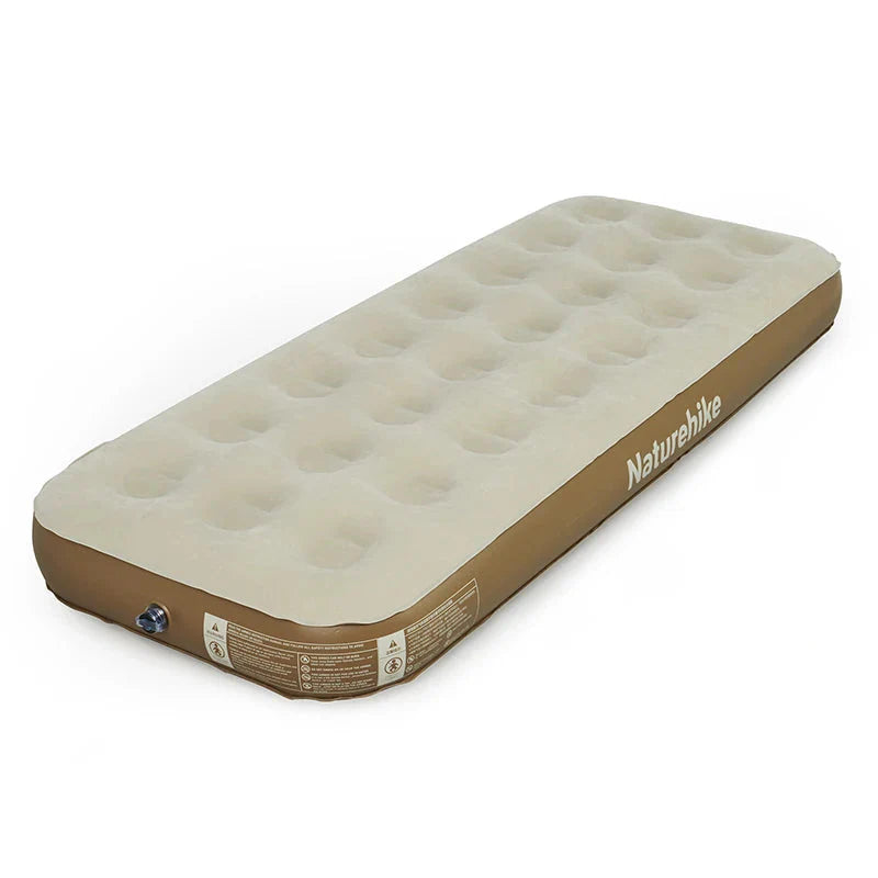 NNEOBA Camping Air Mattress PVC Inflatable Bed Khaki-0