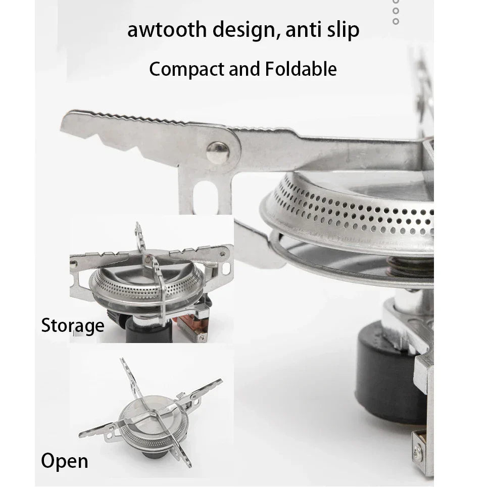 Ultralight Camping Gas Stove Head Silver-2