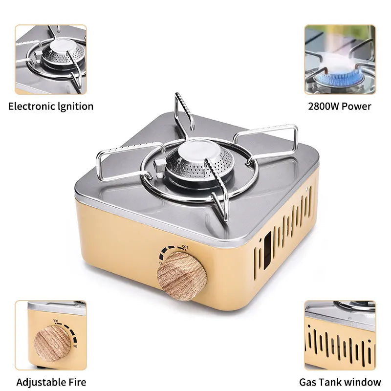 Camping Gas Stove 2800W Khaki-2