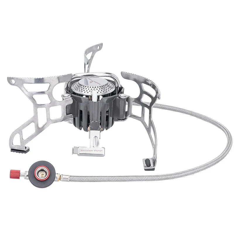 3500W Foldable Camp Gas Stove Silver-0