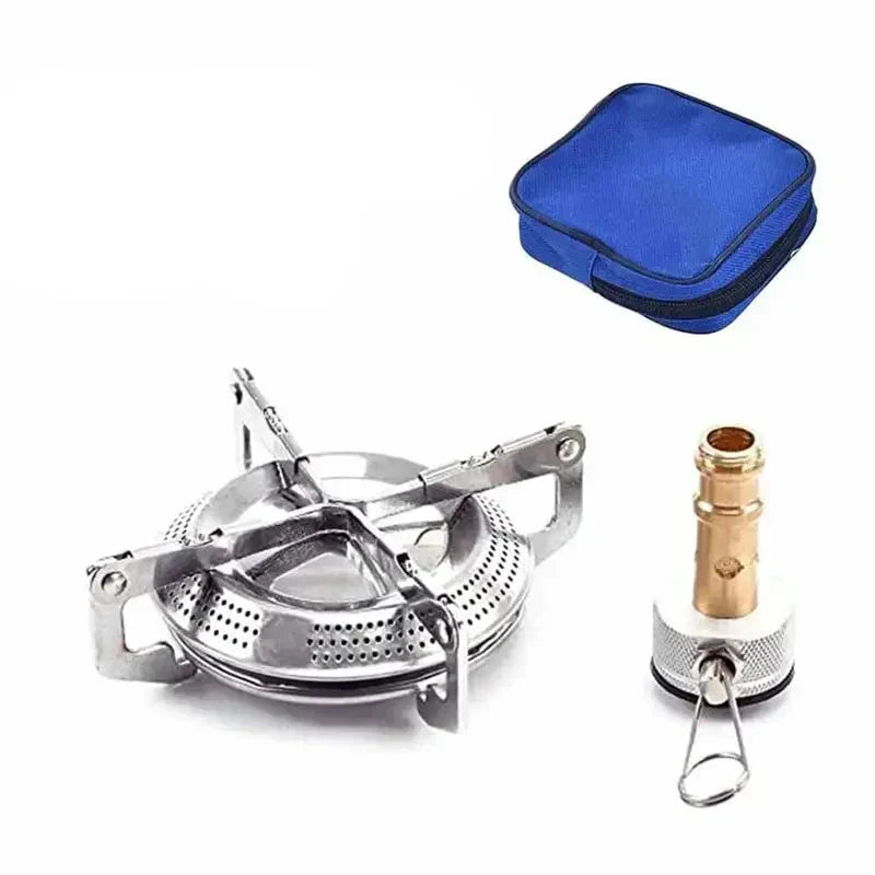 Portable Foldable Camping Gas Stove Silver-0