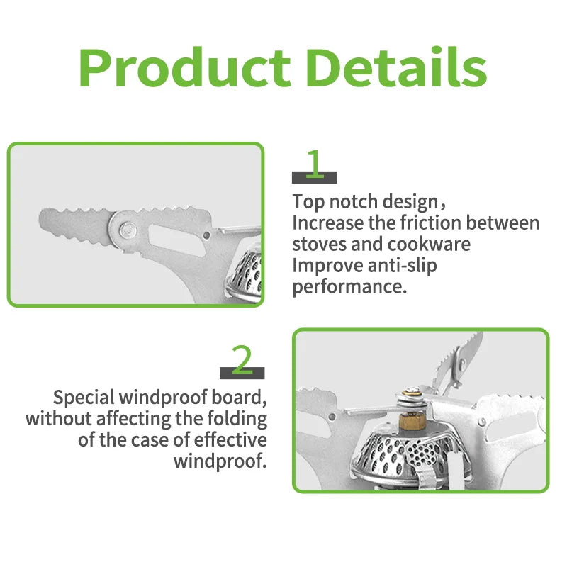 1940W Camping Gas Stove Silver-2