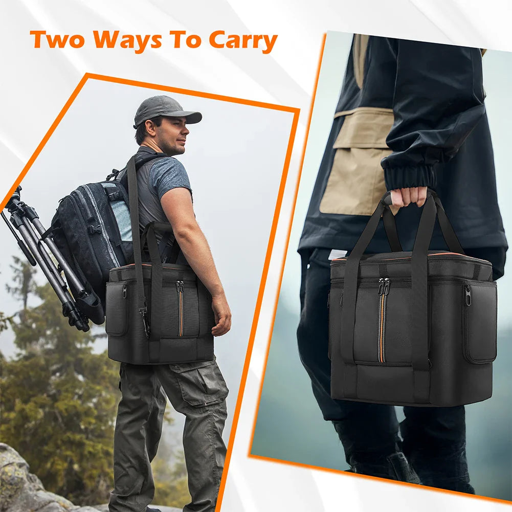 Portable Carrying Case for Jackery Explorer 2000 V2/1000 v2/240 v2/300 Plus Travel Bag Waterproof with Shoulder Strap & Handle-4