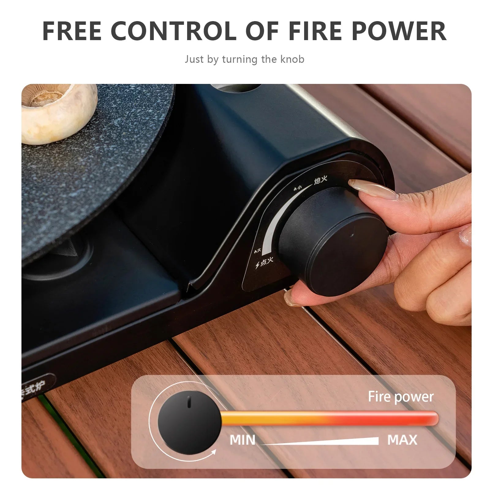 3500W Portable Butane Gas Stove Black-2