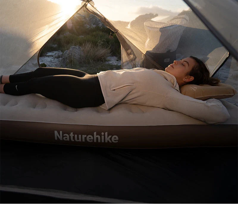 NNEOBA Camping Air Mattress PVC Inflatable Bed Khaki-1