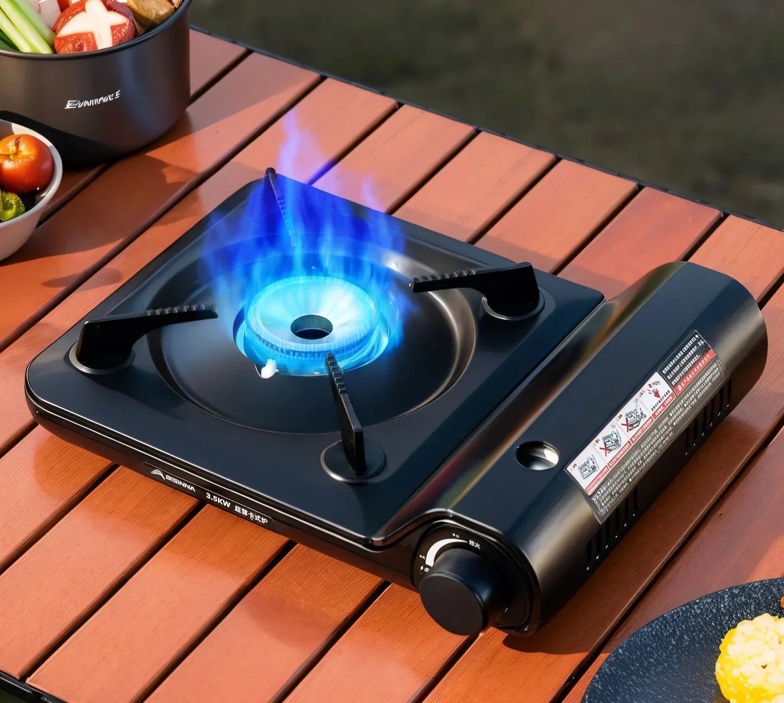 3500W Portable Butane Gas Stove Black-4