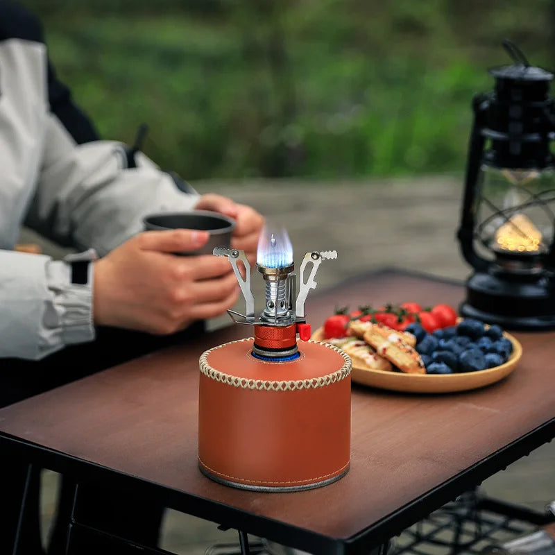 2PCS Mini Camping Gas Stove Orange-2